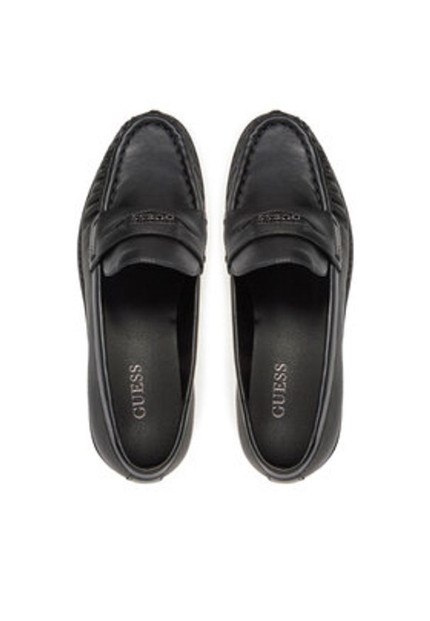 Guess Mokasyny FMJOSA LEA14 Czarny. Kolor: czarny. Materiał: skóra