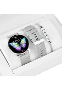 Zestaw damski zegarek SMARTWATCH Rubicon RNCF30 silver + bransoletka. Rodzaj zegarka: smartwatch