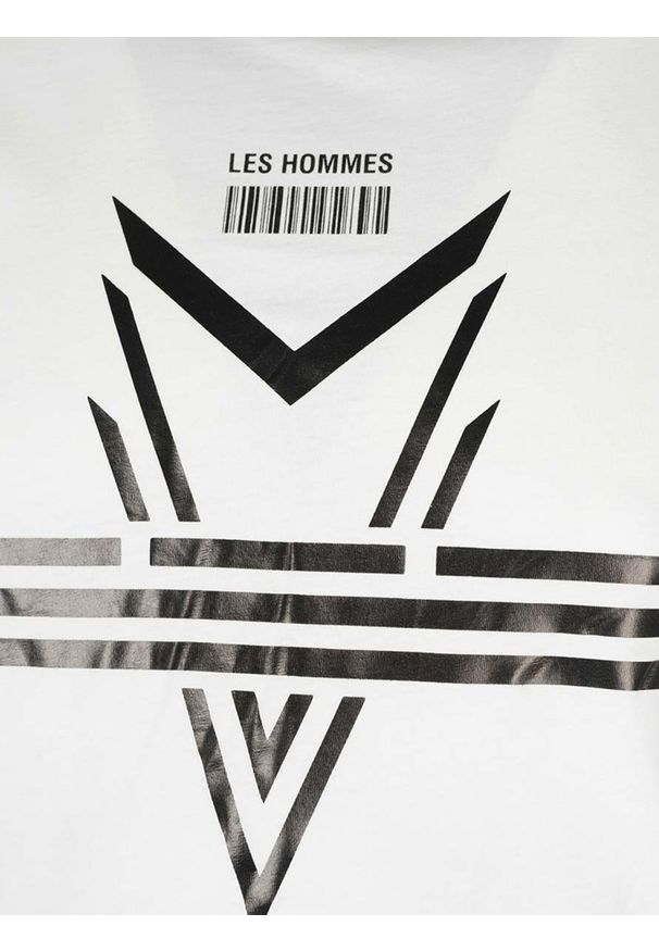 Les Hommes T-shirt "Darts" | LJT204-700P | Darts | Mężczyzna | Biały. Okazja: na co dzień. Kolor: biały. Materiał: bawełna. Wzór: nadruk. Styl: casual