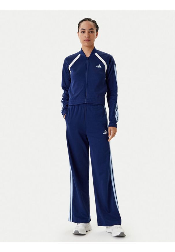 Adidas - adidas Dres Teamsport JD2673 Granatowy Regular Fit. Kolor: niebieski. Materiał: bawełna