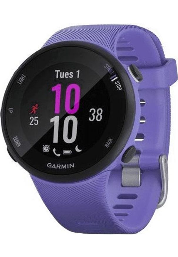 GARMIN - Zegarek sportowy Garmin Forerunner 45S Fioletowy (010-02156-11). Kolor: fioletowy. Styl: sportowy