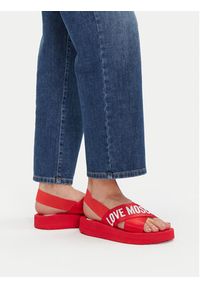 Love Moschino - LOVE MOSCHINO Sandały JA16214G0MIX5500 Czerwony. Kolor: czerwony. Materiał: materiał #5