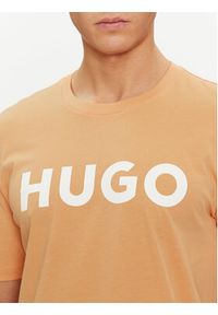 Hugo T-Shirt Dulivio 50467556 Pomarańczowy Regular Fit. Kolor: pomarańczowy. Materiał: bawełna #4