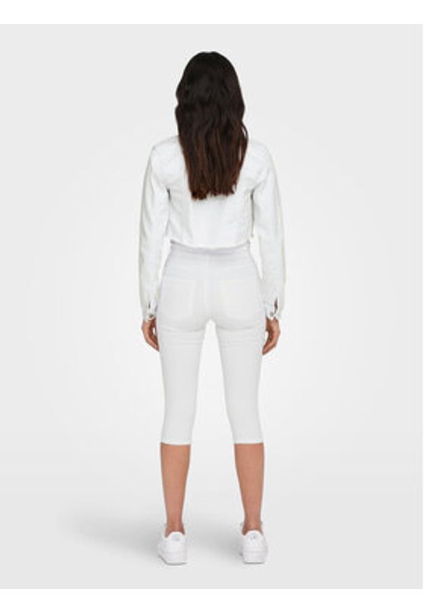 only - ONLY Kurtka jeansowa Wonder 15256098 Biały Regular Fit. Kolor: biały. Materiał: bawełna
