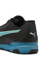 Puma - Halowe buty piłkarskie IBERO IV PUMA Black Aquatic Tropical Blue White Green. Kolor: czarny, niebieski, wielokolorowy, biały. Sport: piłka nożna