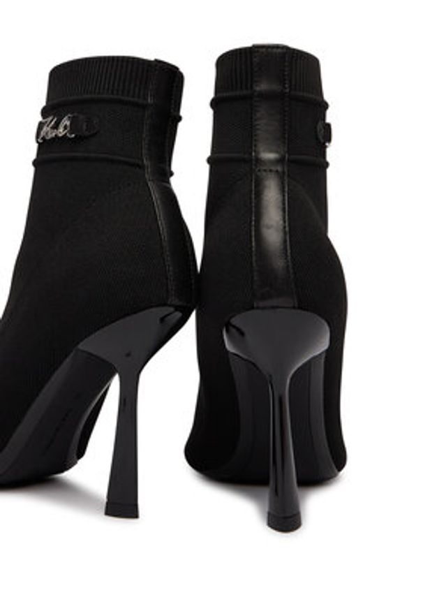 Karl Lagerfeld - KARL LAGERFELD Botki Pandara KL31346A Czarny. Kolor: czarny. Materiał: materiał