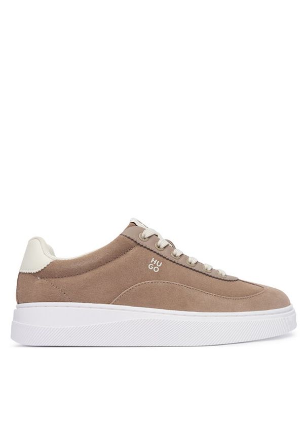 Hugo - HUGO Sneakersy Lyzz 50563568 Beżowy. Kolor: beżowy. Materiał: skóra, zamsz