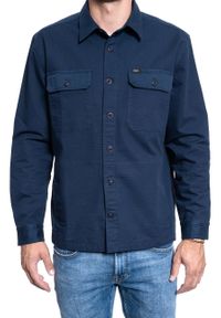 Lee - MĘSKA KOSZULA MATERIAŁOWA LEE 2 PKT OVERSHIRT RELAXED FIT NAVY L67MDO35 112116898. Materiał: materiał #7