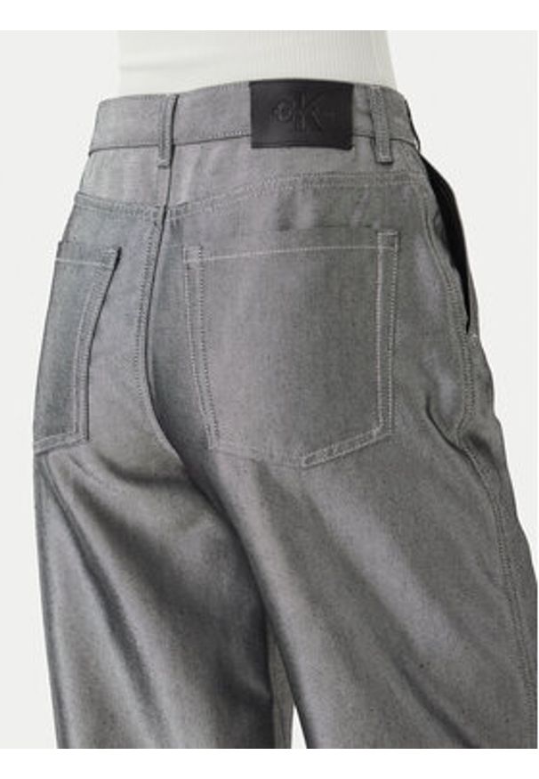 Calvin Klein Jeans Jeansy LV047E718G Szary Barrel Fit. Kolor: szary
