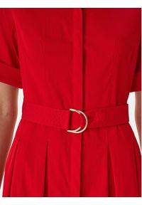 LOLA CASADEMUNT Sukienka koszulowa LS2616089 Czerwony Regular Fit. Kolor: czerwony. Materiał: bawełna. Typ sukienki: koszulowe #2
