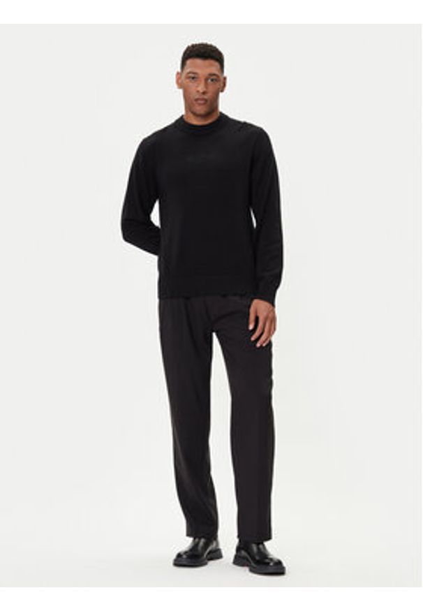 Karl Lagerfeld Jeans Sweter A4M18033 Czarny Regular Fit. Kolor: czarny. Materiał: bawełna