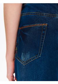 TROLL - Mini spódniczka jeansowa damska, haftowana. Okazja: na co dzień. Kolor: niebieski. Materiał: jeans. Długość: krótkie. Wzór: haft. Sezon: wiosna, lato. Styl: casual #3