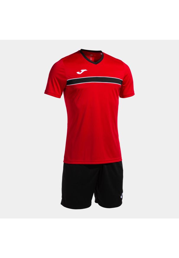 Zestaw Sportowy Joma Victory Czerwony M - Lekki i Oddychający. Kolor: czerwony, czarny, wielokolorowy. Materiał: poliester. Sport: piłka nożna