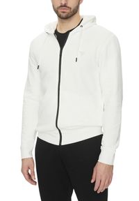 Guess - GUESS Biała męska bluza Aldwin, Rozmiar XXL. Kolor: biały. Materiał: poliester, bawełna. Długość rękawa: długi rękaw. Długość: długie. Sezon: zima, jesień #4