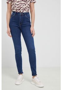 Lee jeansy IVY WORN WILLOW damskie high waist. Stan: podwyższony. Kolor: niebieski #1