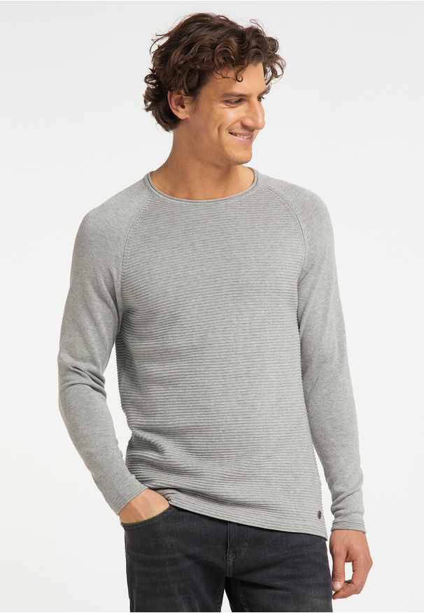 Mustang - MUSTANG EMIL C STRUCTURE MĘSKI LONGSLEEVE KOSZULKA 1010603 4140. Długość rękawa: długi rękaw