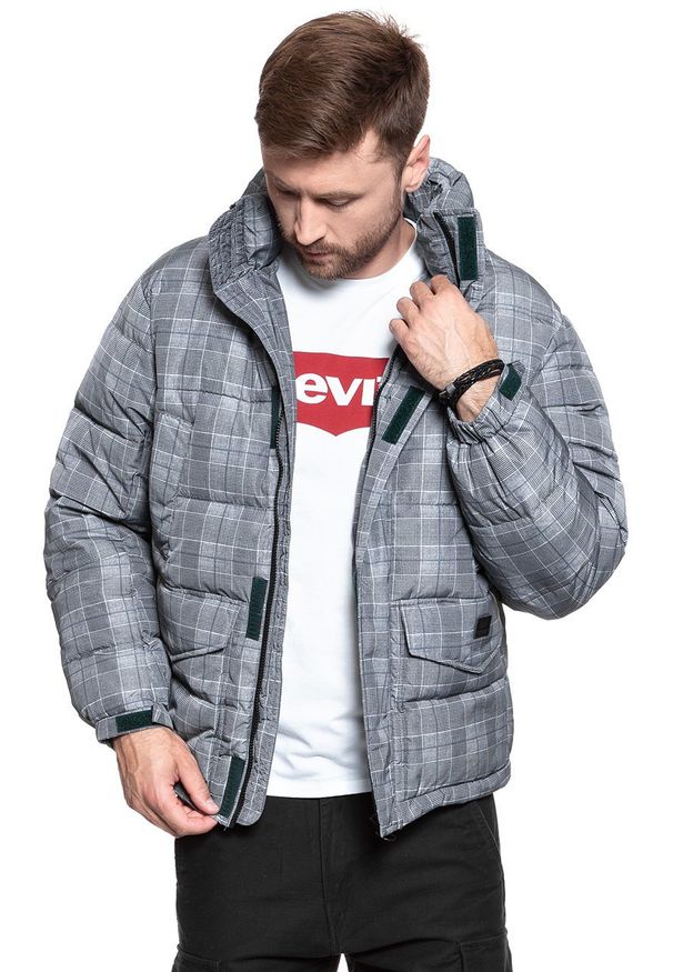 Lee - LEE PUFFER JACKET MĘSKA KURTKA ZIMOWA OFF WHITE L87XUKMK. Typ kołnierza: kołnierzyk stójkowy. Sezon: zima