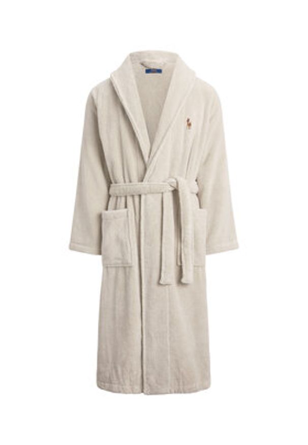 Polo Ralph Lauren Szlafrok 7,149E+11 Beżowy. Typ kołnierza: polo. Kolor: beżowy. Materiał: bawełna