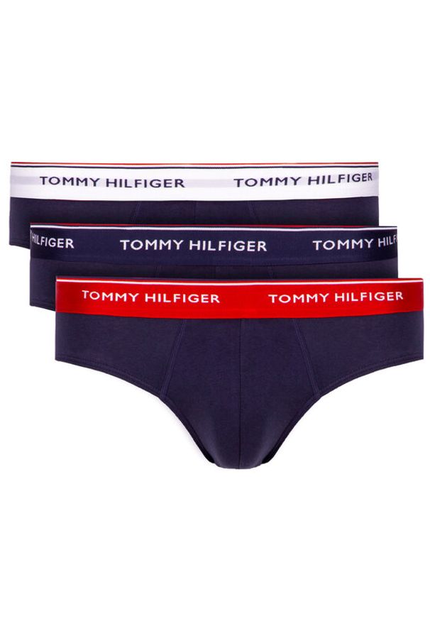 TOMMY HILFIGER - Tommy Hilfiger Komplet 3 par slipów 3p Brief 1U87903766 Granatowy. Kolor: niebieski. Materiał: bawełna