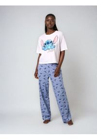 Sinsay - Bawełniana piżama dwuczęściowa Stitch - biały. Kolor: biały. Materiał: bawełna #1