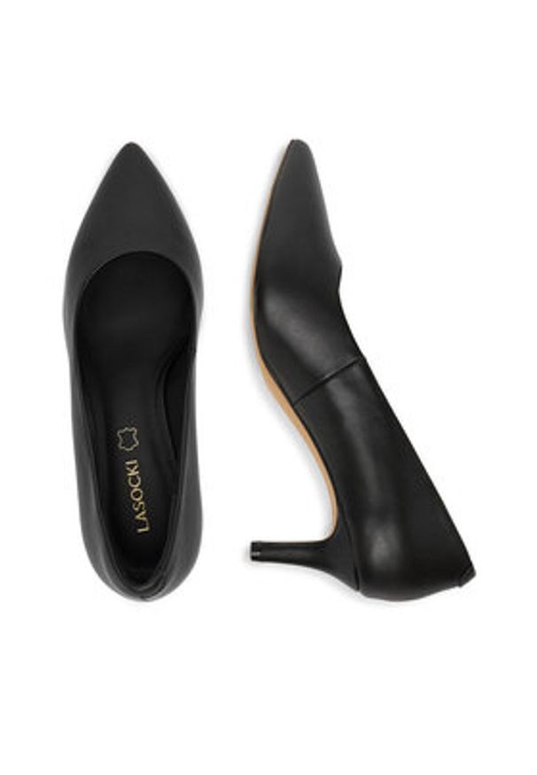 Lasocki Czółenka CEO-SAGITTA-01 Czarny. Kolor: czarny. Materiał: skóra