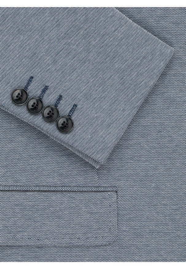 Pako Lorente - PAKO LORENTE – Szara marynarka męska melanż. Kolor: szary. Materiał: poliester, bawełna, jeans. Wzór: melanż