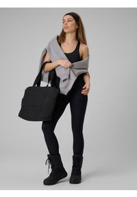 4f - 4F Legginsy dzianinowe prążkowane damskie - czarne XS. Okazja: na co dzień. Stan: podwyższony. Kolor: czarny. Materiał: prążkowany, dzianina. Długość: długie. Wzór: gładki. Styl: casual #1