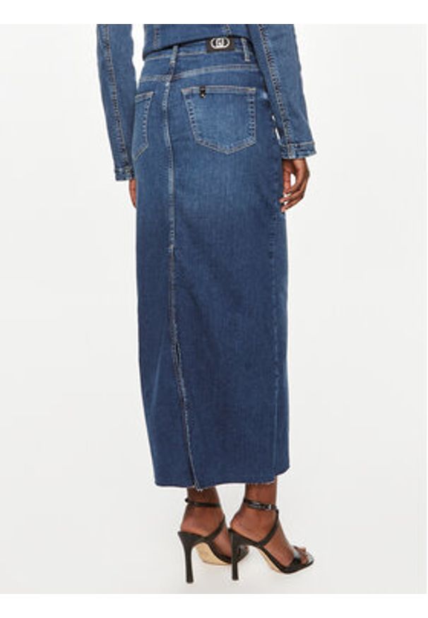 Liu Jo Spódnica jeansowa UF4105 D4811 Granatowy Regular Fit. Kolor: niebieski. Materiał: bawełna, jeans
