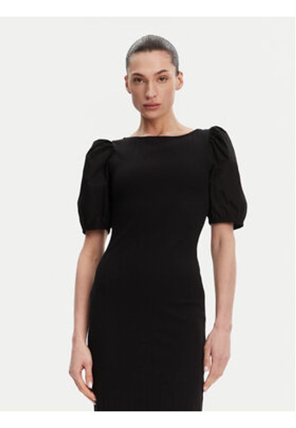French Connection Sukienka codzienna 71YDL Czarny Slim Fit. Okazja: na co dzień. Kolor: czarny. Materiał: bawełna. Typ sukienki: proste. Styl: casual