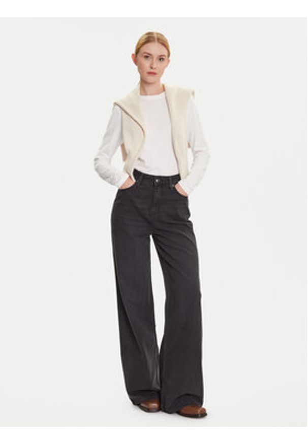 Lee Jeansy Stella 112363522 Czarny Wide Leg. Kolor: czarny