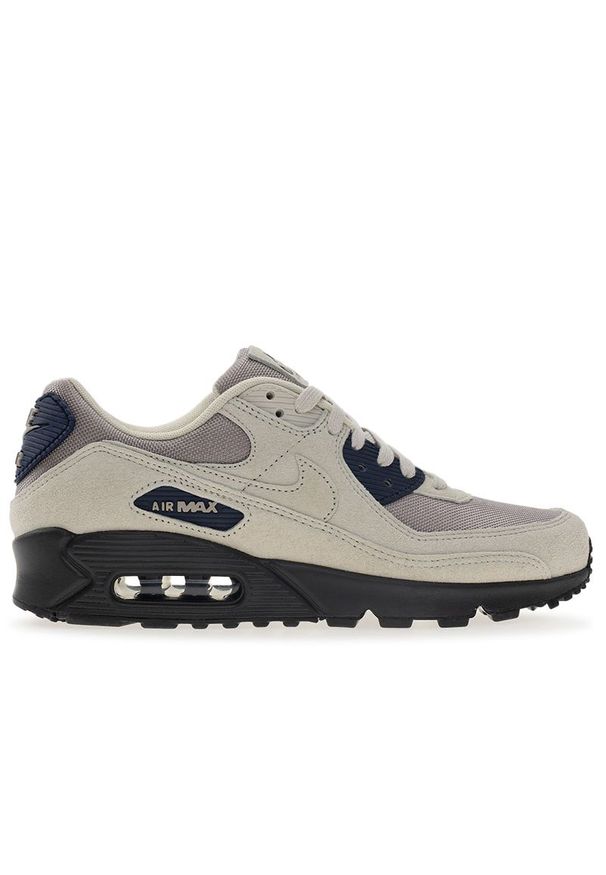 Buty męskie Nike Air Max 90 IB3077-100 - beżowe. Zapięcie: sznurówki. Kolor: beżowy. Materiał: syntetyk, skóra, materiał. Szerokość cholewki: normalna. Wzór: aplikacja. Model: Nike Air Max, Nike Air Max 90