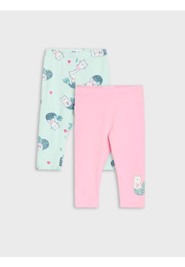 Sinsay - Legginsy o długości 3/4 2 pack - wielobarwny