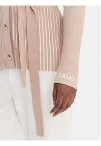 Liu Jo Sport Kardigan TA6116 MS55N Beżowy Regular Fit. Kolor: beżowy. Materiał: syntetyk. Styl: sportowy #4