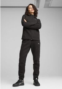 Puma - Damskie spodnie dresowe EVOSTRIPE PUMA Black. Kolor: czarny. Materiał: dresówka