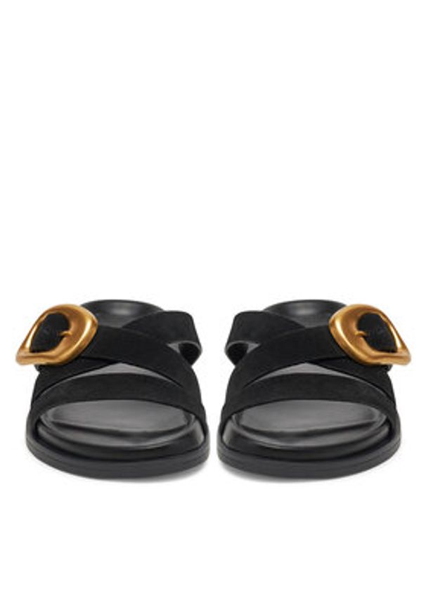 Gino Rossi Klapki MOIRA-E252765LM Czarny. Kolor: czarny. Materiał: zamsz, skóra