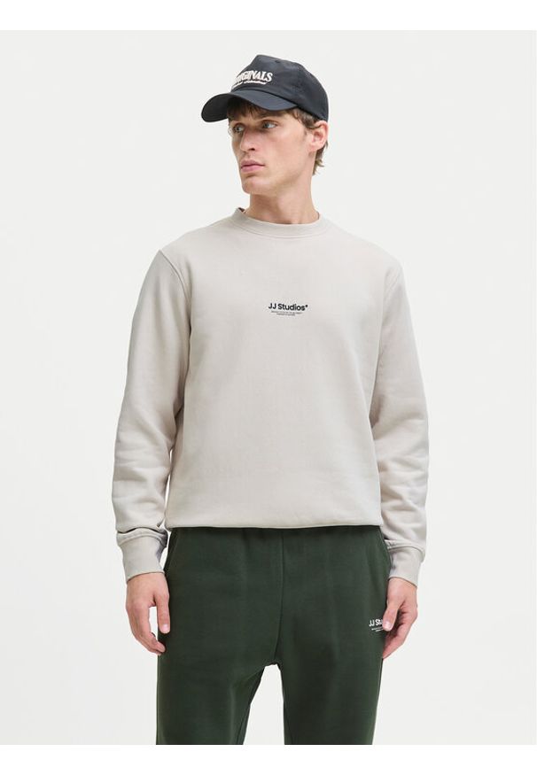 Jack & Jones - Jack&Jones Bluza Soho 12278791 Beżowy Relaxed Fit. Kolor: beżowy. Materiał: bawełna