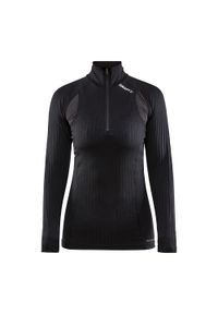 Damska koszulka kompresyjna zapinana na zamek Craft Active Extreme. Kolor: czarny. Długość rękawa: długi rękaw. Sezon: zima #1