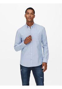 Only & Sons Koszula Neil 22019669 Błękitny Slim Fit. Kolor: niebieski. Materiał: bawełna #1