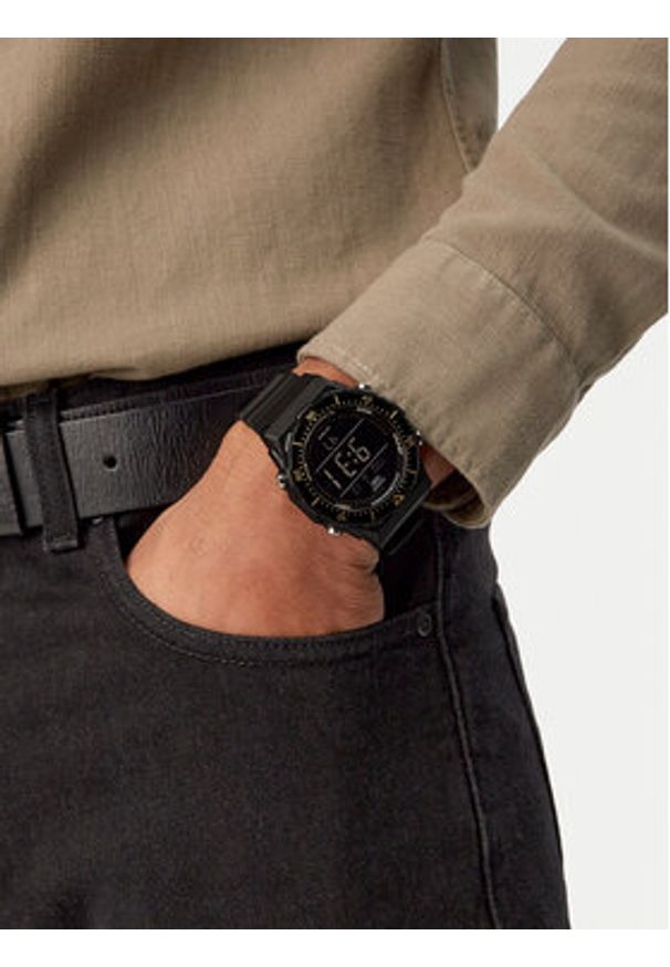 Casio Zegarek Sport AE-1700H-1BVEF Czarny. Kolor: czarny. Materiał: syntetyk. Styl: sportowy