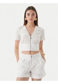 Patrizia Pepe Bluzka 2C1672/A9B9-W103 Biały Regular Fit. Kolor: biały. Materiał: bawełna #1