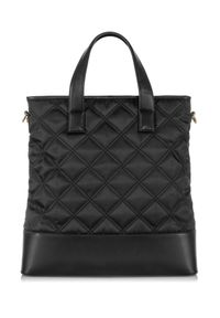 Ochnik - Pikowana czarna torebka shopper damska. Kolor: czarny. Materiał: pikowane. Rodzaj torebki: na ramię #5