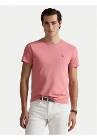 Polo Ralph Lauren T-Shirt 710740727096 Różowy Custom Slim Fit. Typ kołnierza: polo. Kolor: różowy. Materiał: bawełna