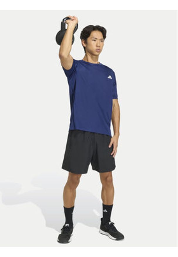 Adidas - adidas Koszulka techniczna Workout Essentials Base KD5457 Granatowy Regular Fit. Kolor: niebieski. Materiał: syntetyk