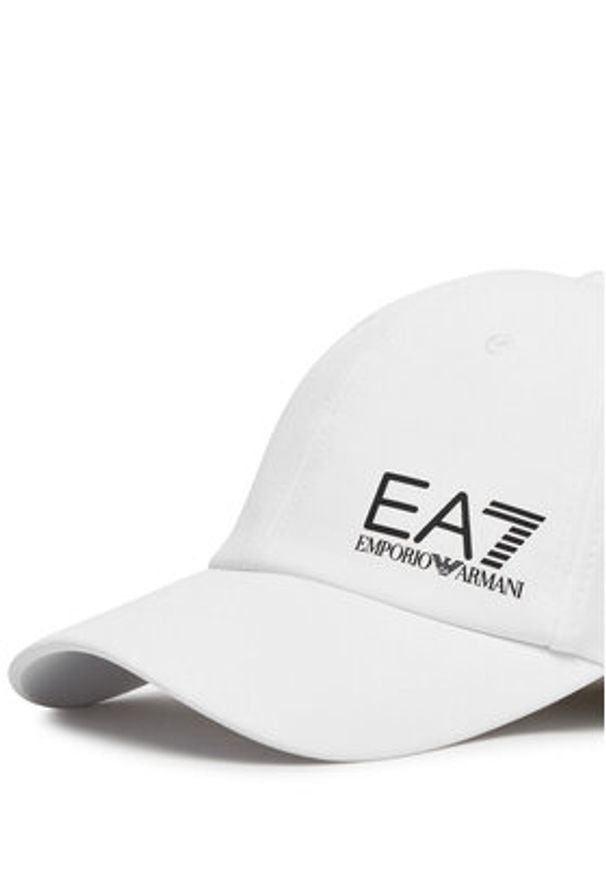 EA7 Emporio Armani Czapka z daszkiem 7X000106 AF13554 M0003 Biały. Kolor: biały. Materiał: poliamid, materiał