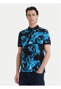 Versace Jeans Couture Polo 80GAG6S0 JS549 Niebieski Regular Fit. Typ kołnierza: polo. Kolor: niebieski. Materiał: bawełna #1
