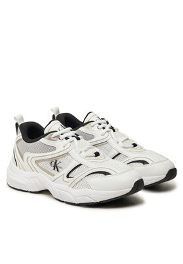 Calvin Klein Sneakersy YW0YW01807 Biały. Kolor: biały. Materiał: skóra