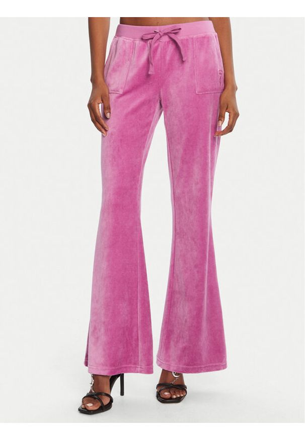 Juicy Couture Spodnie dresowe Caisa JCSEBJ008G Różowy Slim Fit. Kolor: różowy. Materiał: bawełna