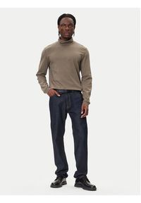 Hugo - HUGO Golf Daporollo 50547372 Beżowy Regular Fit. Typ kołnierza: golf. Kolor: beżowy. Materiał: bawełna #5