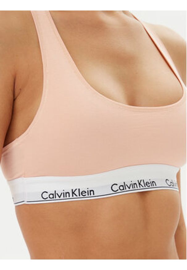 Calvin Klein Underwear Biustonosz top 0000F3785E Pomarańczowy. Kolor: pomarańczowy. Materiał: bawełna