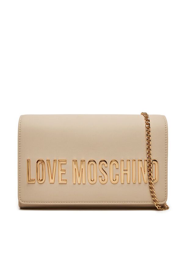 Love Moschino - LOVE MOSCHINO Torebka JC4103PP1LKD0110 Beżowy. Kolor: beżowy. Materiał: skórzane